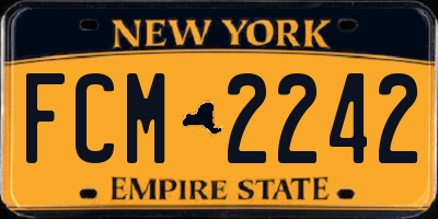NY license plate FCM2242