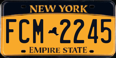 NY license plate FCM2245