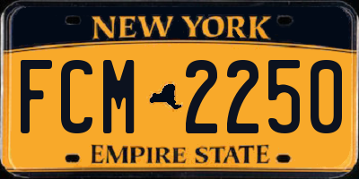 NY license plate FCM2250