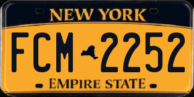 NY license plate FCM2252