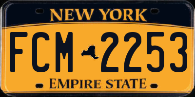 NY license plate FCM2253