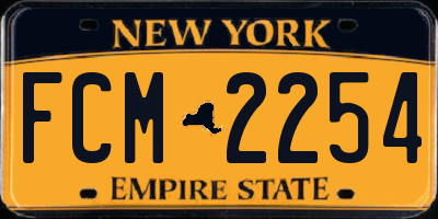NY license plate FCM2254