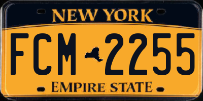 NY license plate FCM2255