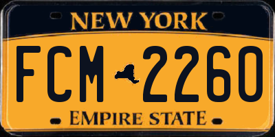NY license plate FCM2260