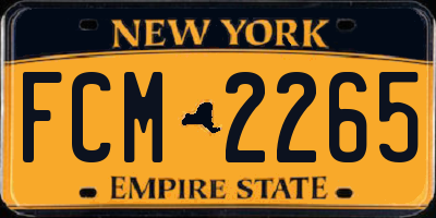 NY license plate FCM2265