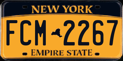 NY license plate FCM2267