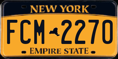 NY license plate FCM2270