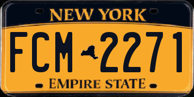 NY license plate FCM2271