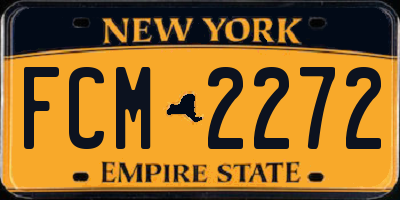 NY license plate FCM2272