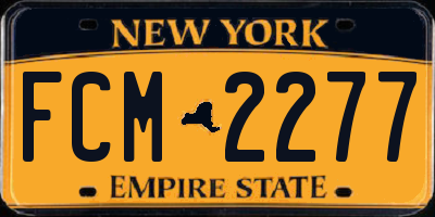 NY license plate FCM2277