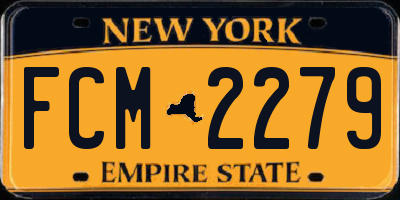 NY license plate FCM2279