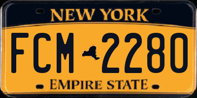 NY license plate FCM2280