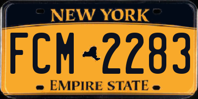 NY license plate FCM2283
