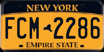 NY license plate FCM2286