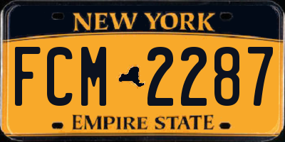 NY license plate FCM2287