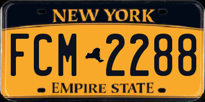 NY license plate FCM2288