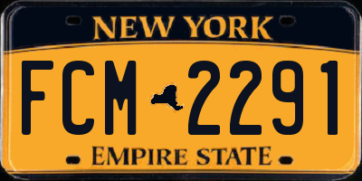NY license plate FCM2291