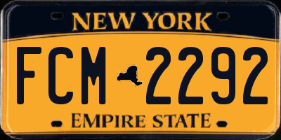 NY license plate FCM2292