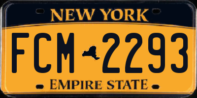 NY license plate FCM2293