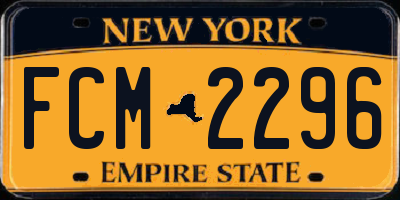 NY license plate FCM2296