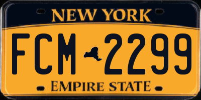NY license plate FCM2299