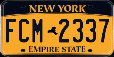NY license plate FCM2337
