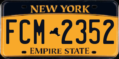 NY license plate FCM2352