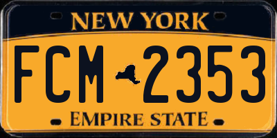 NY license plate FCM2353