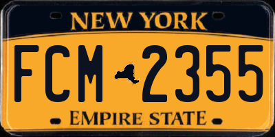 NY license plate FCM2355