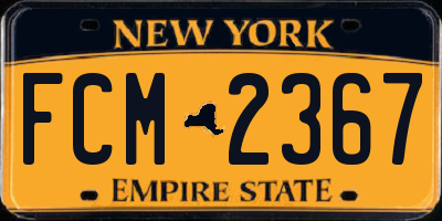 NY license plate FCM2367