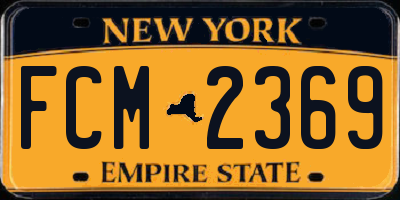 NY license plate FCM2369