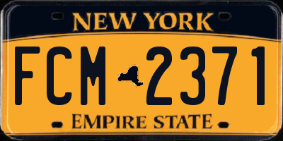 NY license plate FCM2371