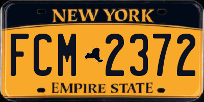 NY license plate FCM2372