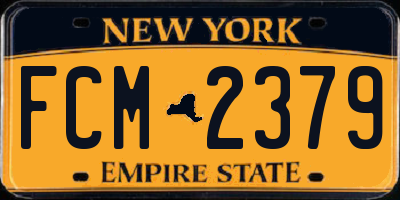 NY license plate FCM2379