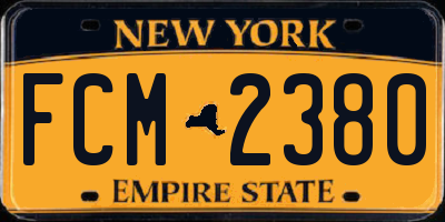 NY license plate FCM2380