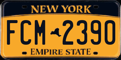 NY license plate FCM2390