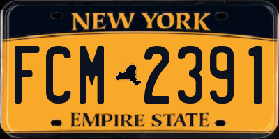 NY license plate FCM2391