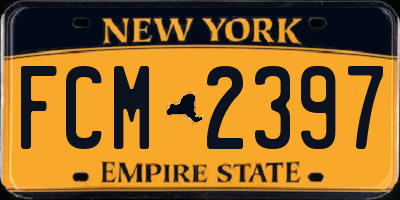 NY license plate FCM2397