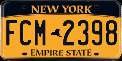 NY license plate FCM2398