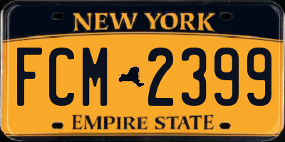 NY license plate FCM2399