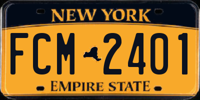 NY license plate FCM2401