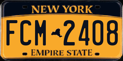 NY license plate FCM2408