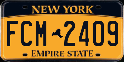 NY license plate FCM2409