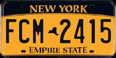 NY license plate FCM2415