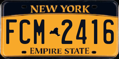 NY license plate FCM2416