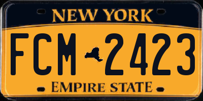 NY license plate FCM2423