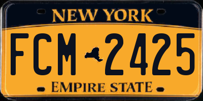 NY license plate FCM2425