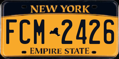 NY license plate FCM2426