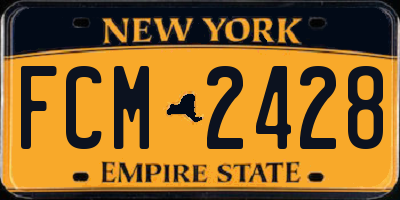 NY license plate FCM2428