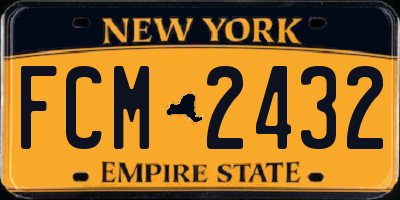 NY license plate FCM2432